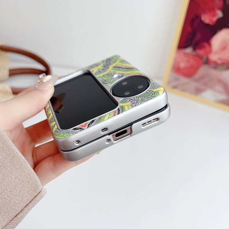 For OPPO Find N2 Flip Propitious Clouds Embroidery Full Coverage Phone Case