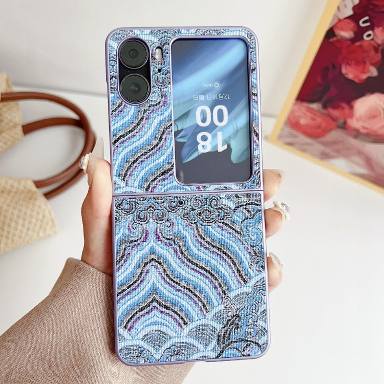 For OPPO Find N2 Flip Propitious Clouds Embroidery Full Coverage Phone Case