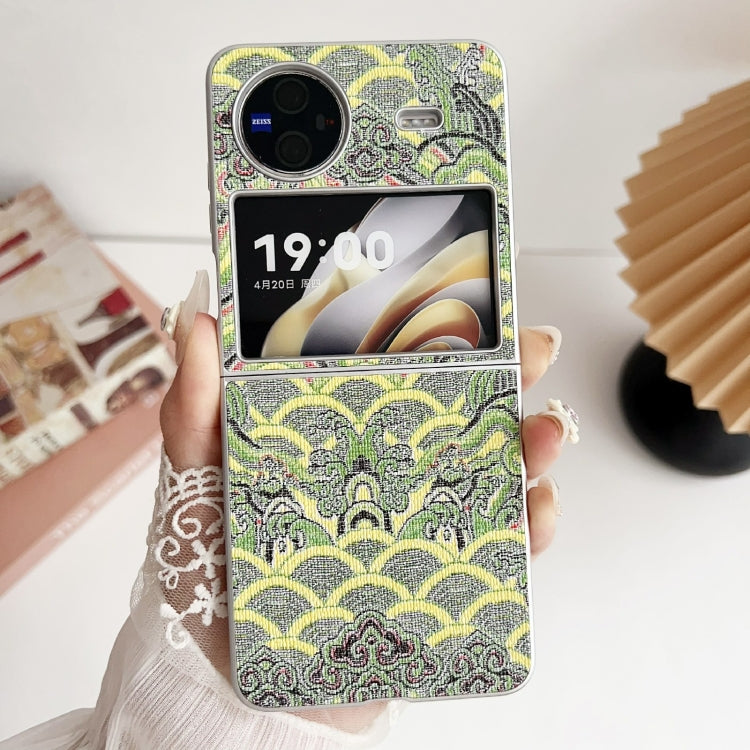 For vivo X Flip Propitious Clouds Embroidery Full Coverage Phone Case