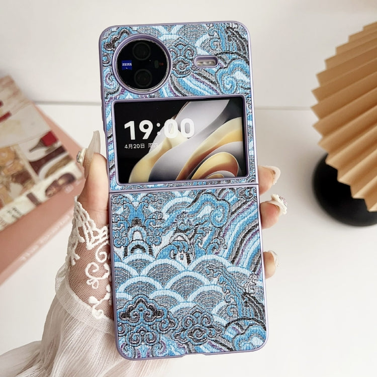 For vivo X Flip Propitious Clouds Embroidery Full Coverage Phone Case