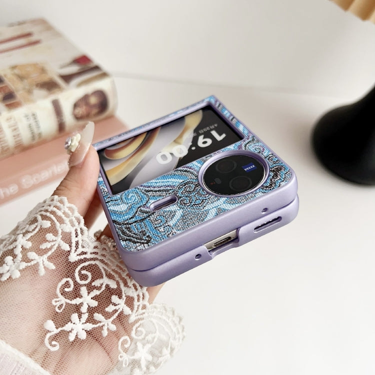 For vivo X Flip Propitious Clouds Embroidery Full Coverage Phone Case