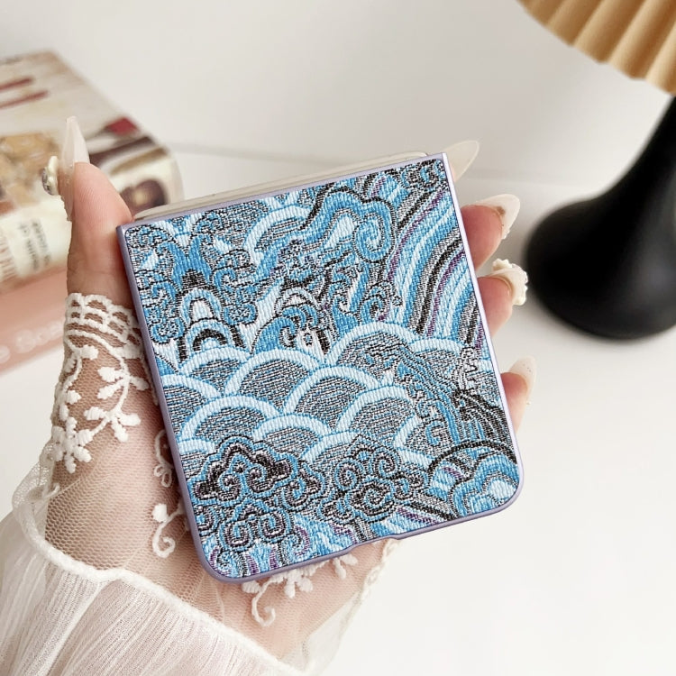 For vivo X Flip Propitious Clouds Embroidery Full Coverage Phone Case