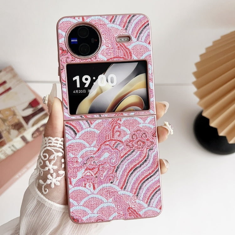 For vivo X Flip Propitious Clouds Embroidery Full Coverage Phone Case