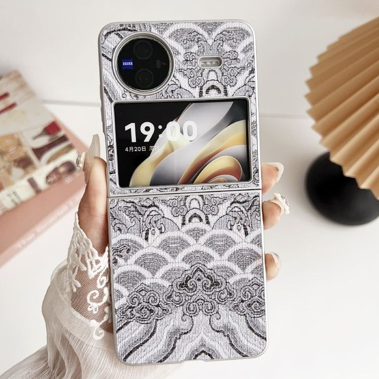 For vivo X Flip Propitious Clouds Embroidery Full Coverage Phone Case