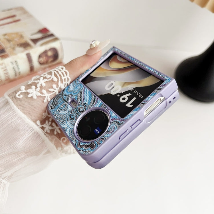 For vivo X Flip Propitious Clouds Embroidery Full Coverage Phone Case