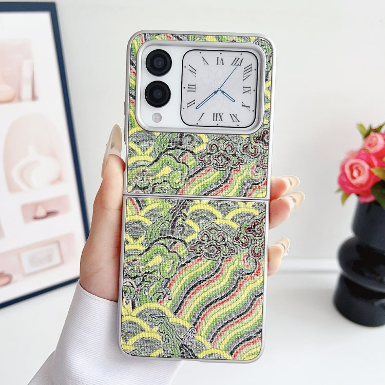 For Huawei nova Flip Propitious Clouds Embroidery Full Coverage Phone Case
