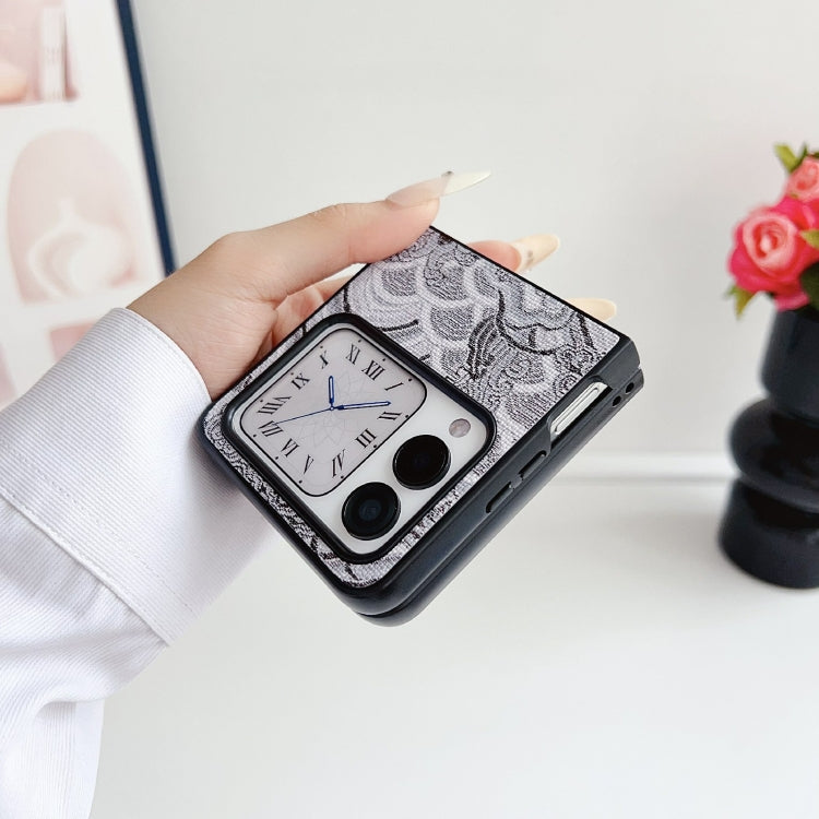 For Huawei nova Flip Propitious Clouds Embroidery Full Coverage Phone Case