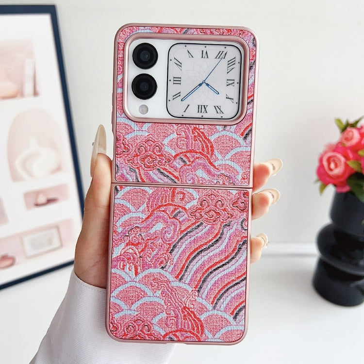 For Huawei nova Flip Propitious Clouds Embroidery Full Coverage Phone Case