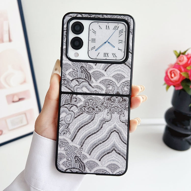 For Huawei nova Flip Propitious Clouds Embroidery Full Coverage Phone Case