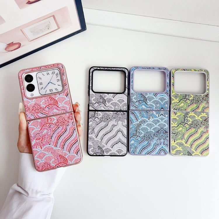 For Huawei nova Flip Propitious Clouds Embroidery Full Coverage Phone Case