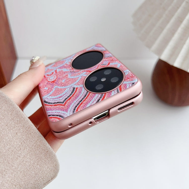 For Huawei P50 Pocket Propitious Clouds Embroidery Full Coverage Phone Case