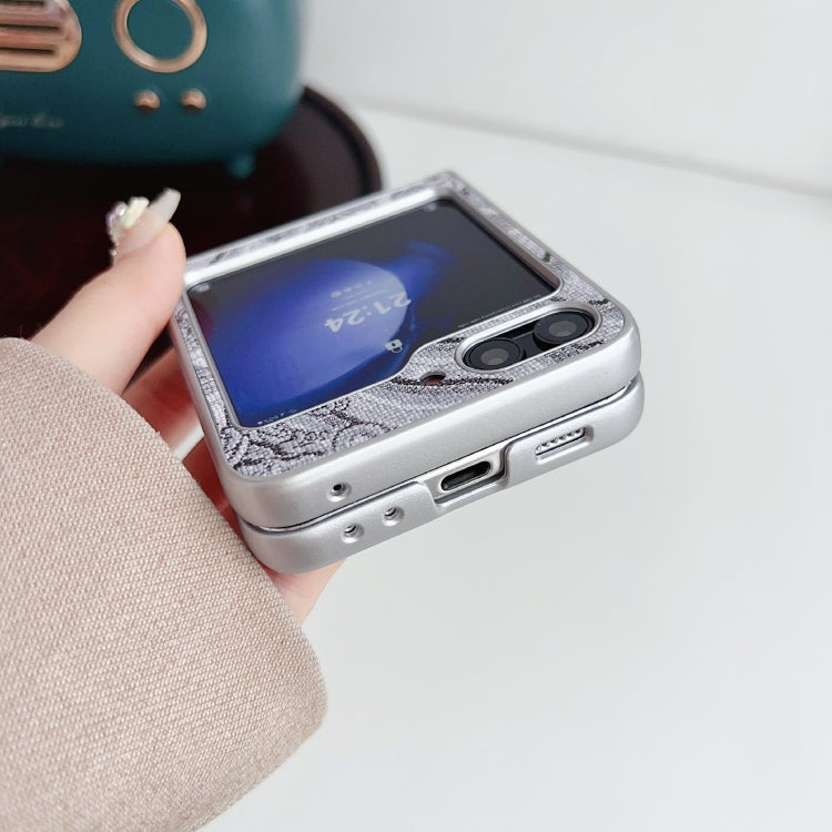 For Samsung Galaxy Z Flip5 Propitious Clouds Embroidery Full Coverage Phone Case