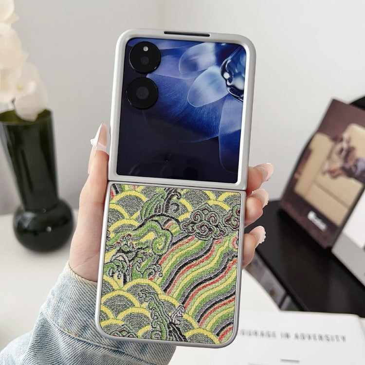 For Xiaomi Mix Flip Propitious Clouds Embroidery Full Coverage Phone Case