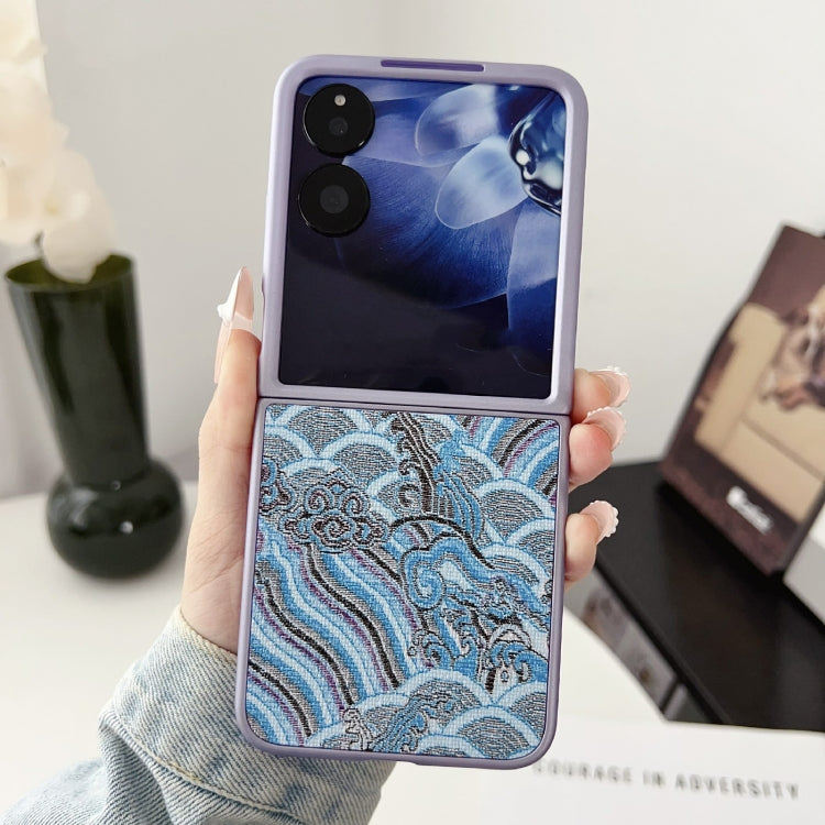 For Xiaomi Mix Flip Propitious Clouds Embroidery Full Coverage Phone Case