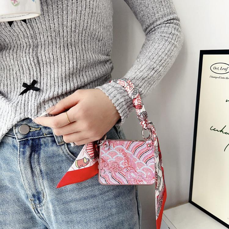 For Huawei Pura X Propitious Clouds Embroidery Full Coverage Phone Case with Scarf / Bracelet