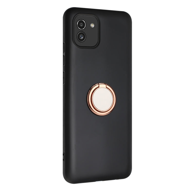 For Samsung Galaxy A03 166mm EU Matte Ring Holder TPU Phone Case