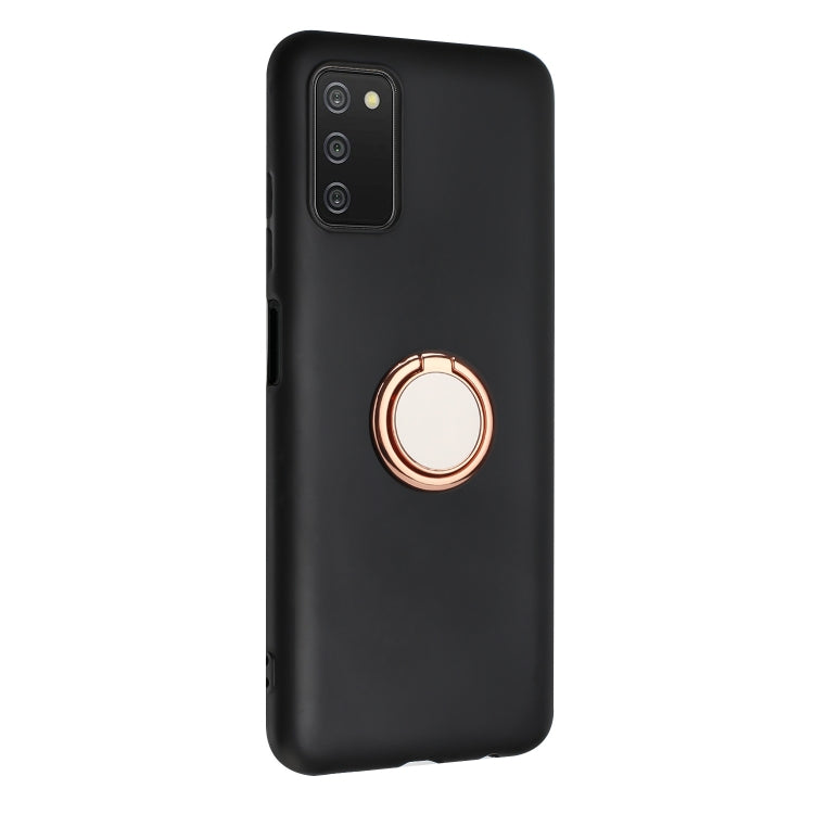 For Samsung Galaxy A03s 165.8mm US Matte Ring Holder TPU Phone Case