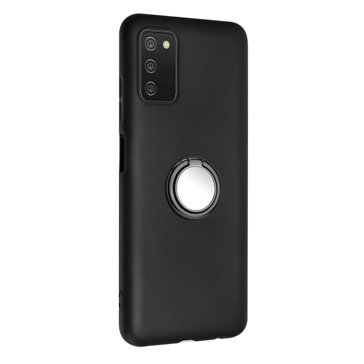 For Samsung Galaxy A03s 166mm EU Matte Ring Holder TPU Phone Case