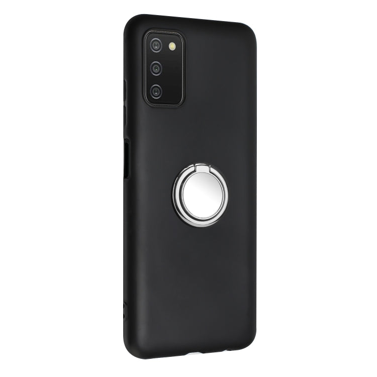 For Samsung Galaxy A03s 166mm EU Matte Ring Holder TPU Phone Case