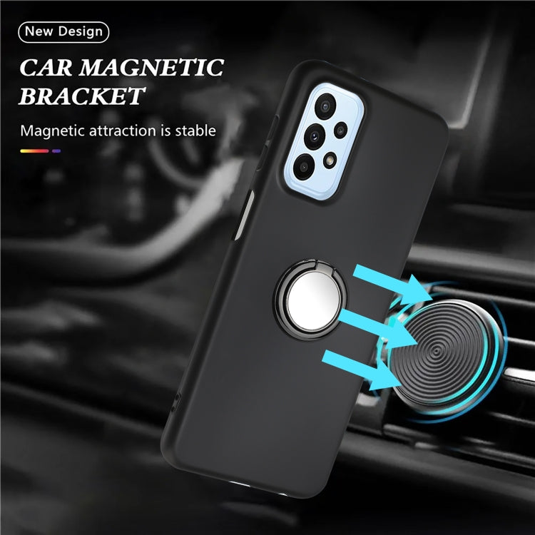 For Samsung Galaxy A23 4G / 5G Matte Ring Holder TPU Phone Case