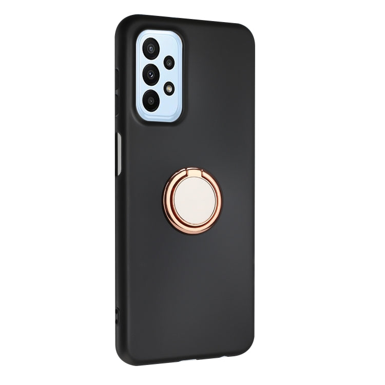 For Samsung Galaxy A73 5G Matte Ring Holder TPU Phone Case