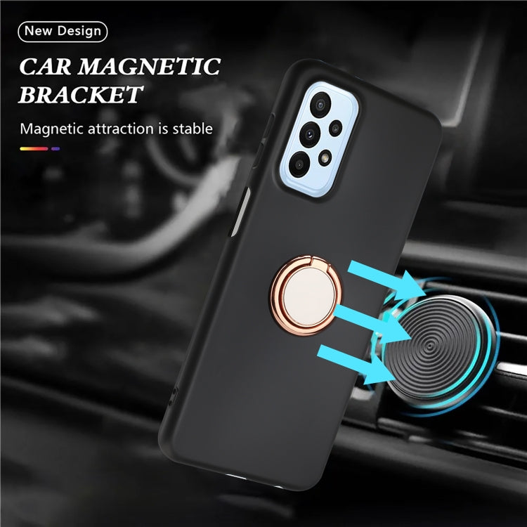 For Samsung Galaxy A73 5G Matte Ring Holder TPU Phone Case