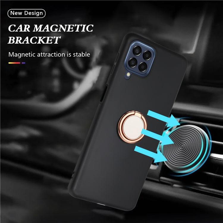 For Samsung Galaxy A22 4G Matte Ring Holder TPU Phone Case