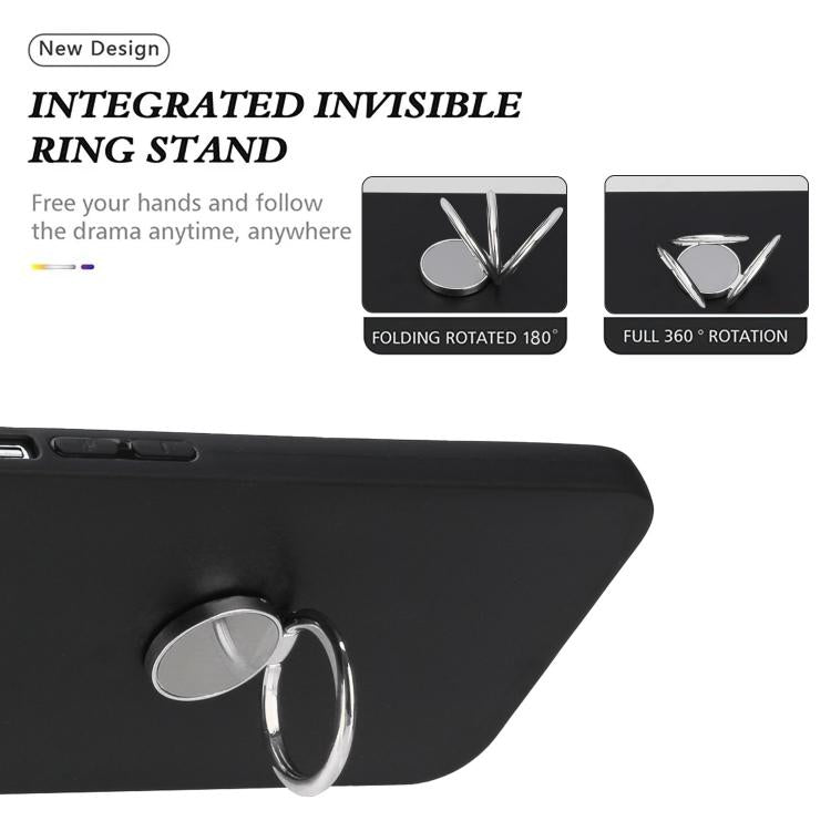For Samsung Galaxy A06 5G Matte Ring Holder TPU Phone Case