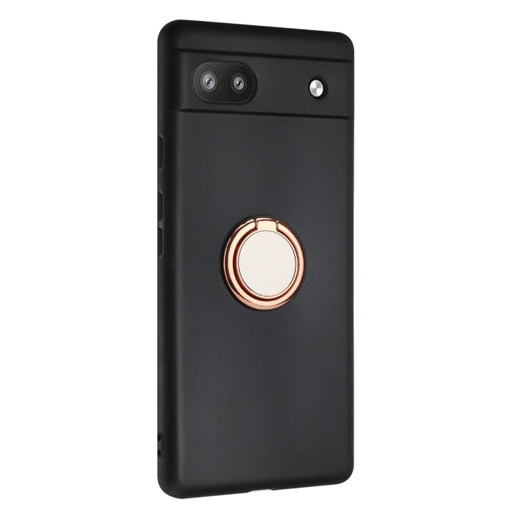 For Google Pixel 6a Matte Ring Holder TPU Phone Case