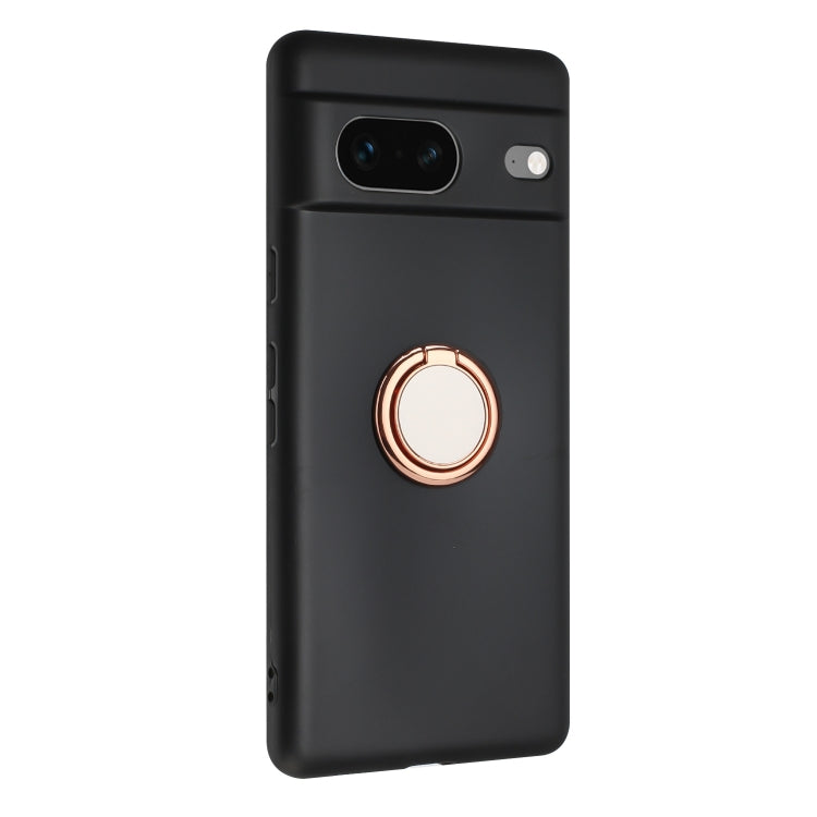 For Google Pixel 7 Matte Ring Holder TPU Phone Case