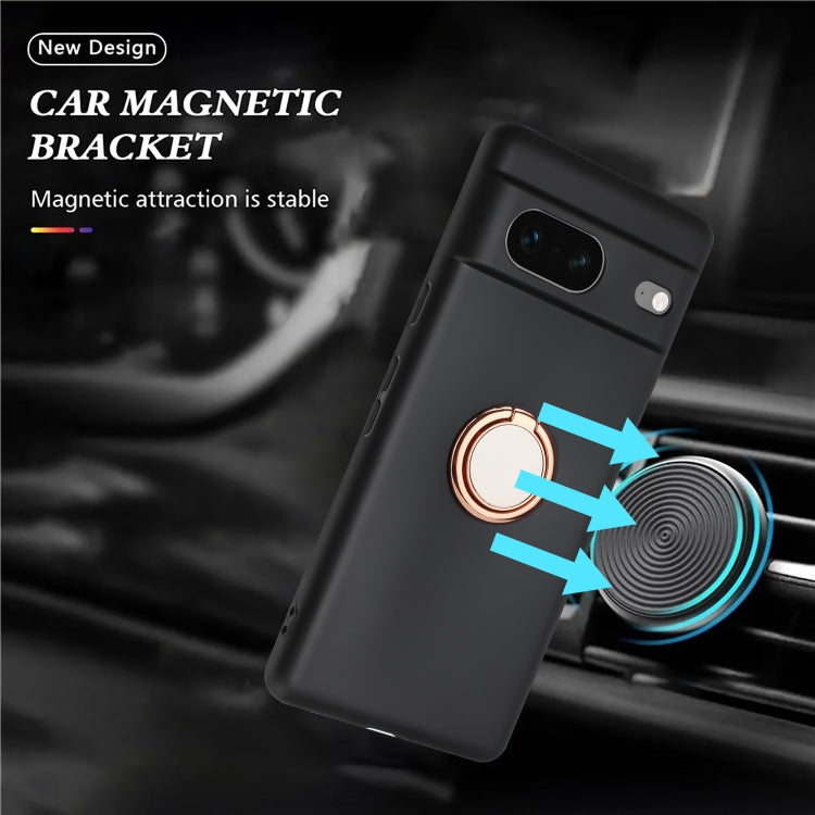 For Google Pixel 7 Matte Ring Holder TPU Phone Case