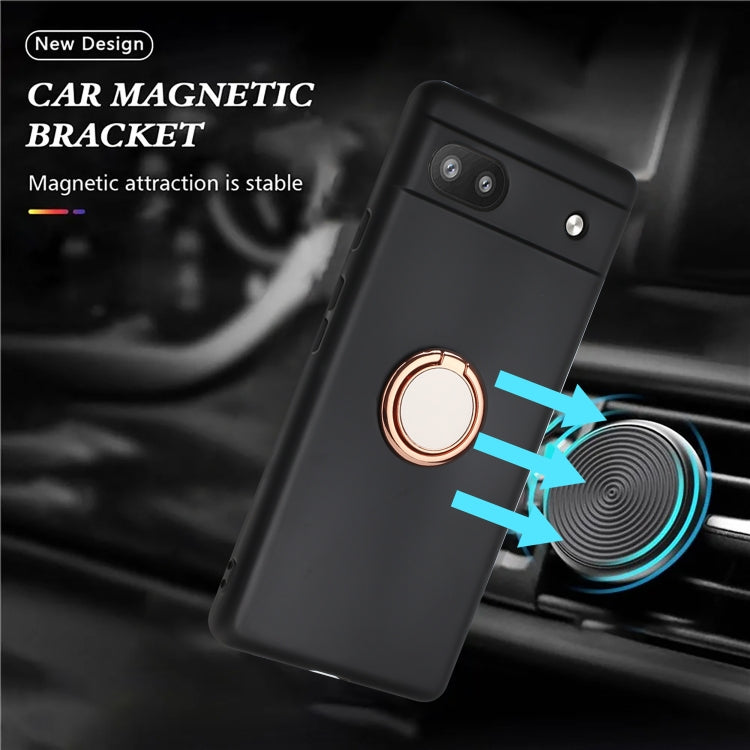 For Google Pixel 7a Matte Ring Holder TPU Phone Case