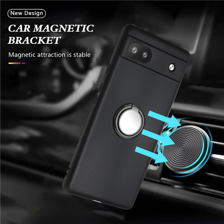 For Google Pixel 7a Matte Ring Holder TPU Phone Case