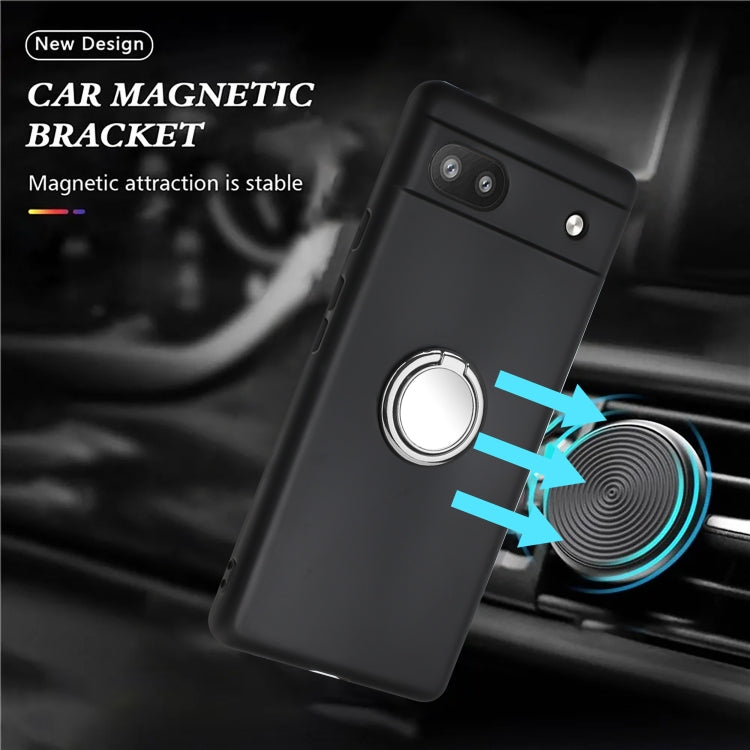For Google Pixel 7a Matte Ring Holder TPU Phone Case