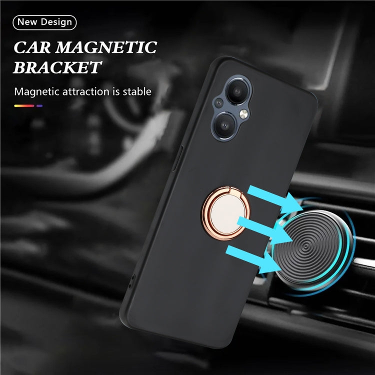 For OnePlus Nord N20 5G Matte Ring Holder TPU Phone Case
