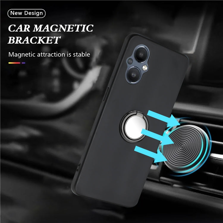 For OnePlus Nord N20 5G Matte Ring Holder TPU Phone Case