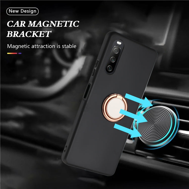 For Sony Xperia 5 IV Matte Ring Holder TPU Phone Case