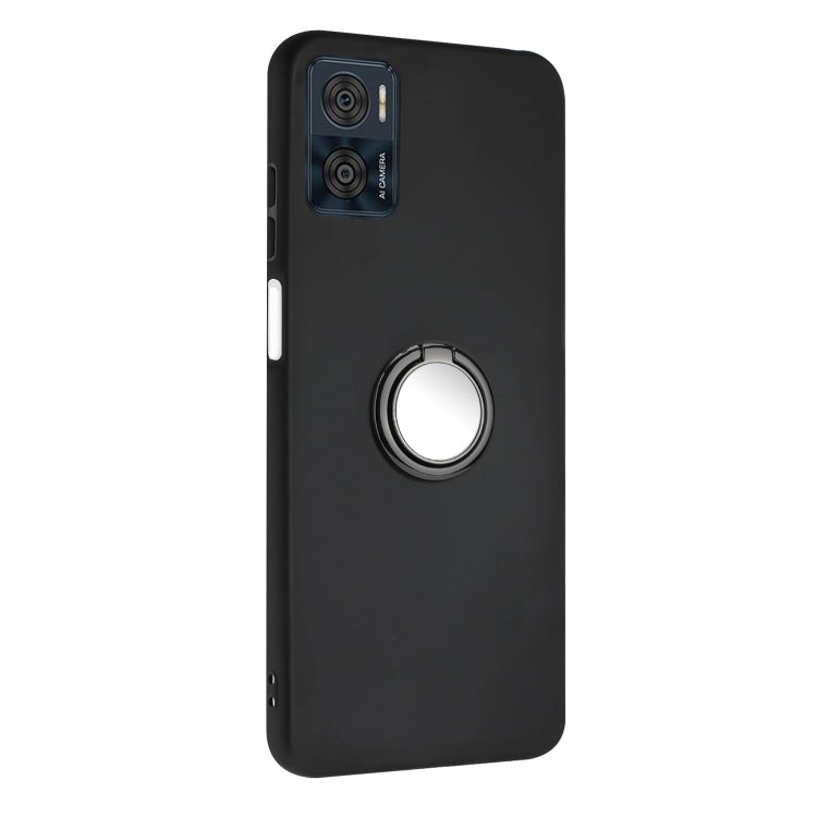 For Motorola Moto E22 Matte Ring Holder TPU Phone Case
