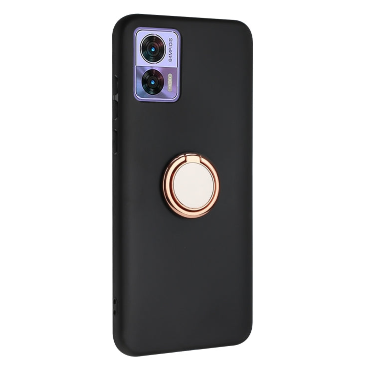 For Motorola Edge 30 Lite / Neo Matte Ring Holder TPU Phone Case