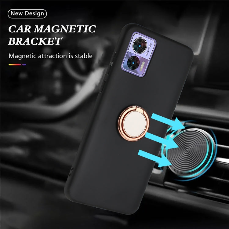 For Motorola Edge 30 Lite / Neo Matte Ring Holder TPU Phone Case