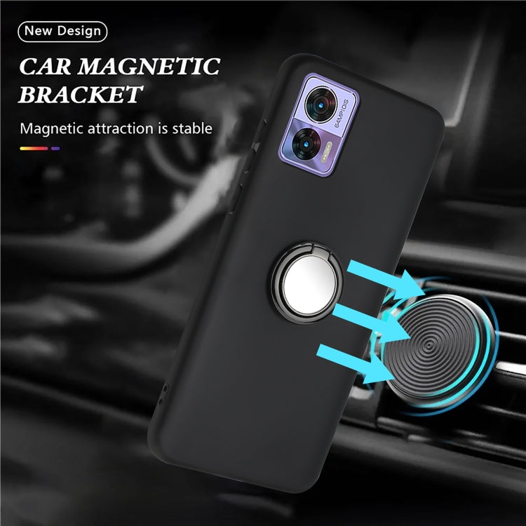 For Motorola Edge 30 Lite / Neo Matte Ring Holder TPU Phone Case