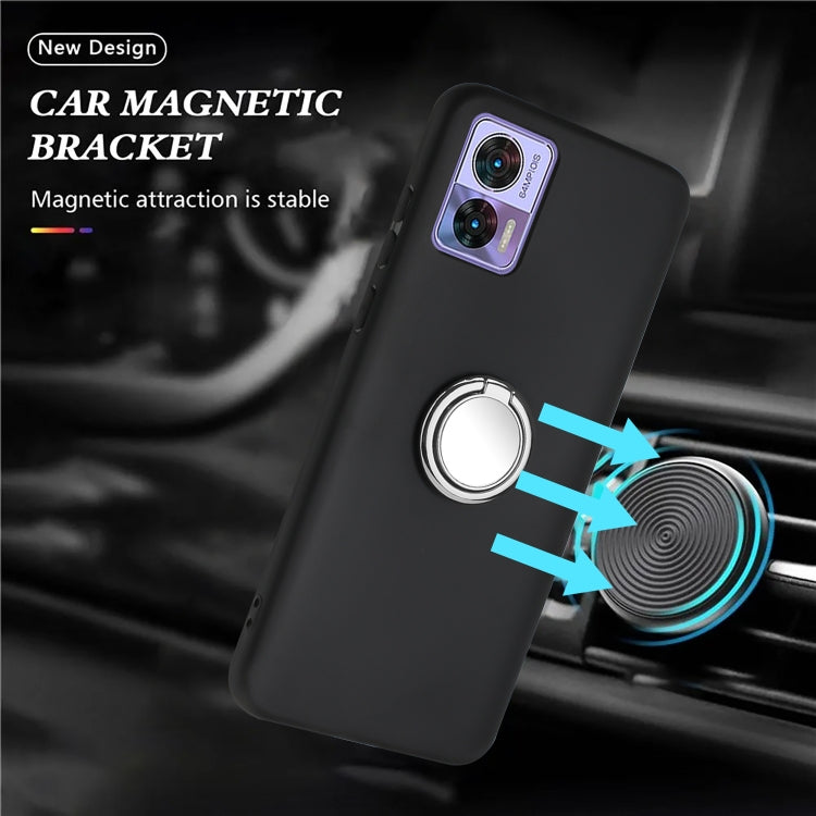 For Motorola Edge 30 Lite / Neo Matte Ring Holder TPU Phone Case