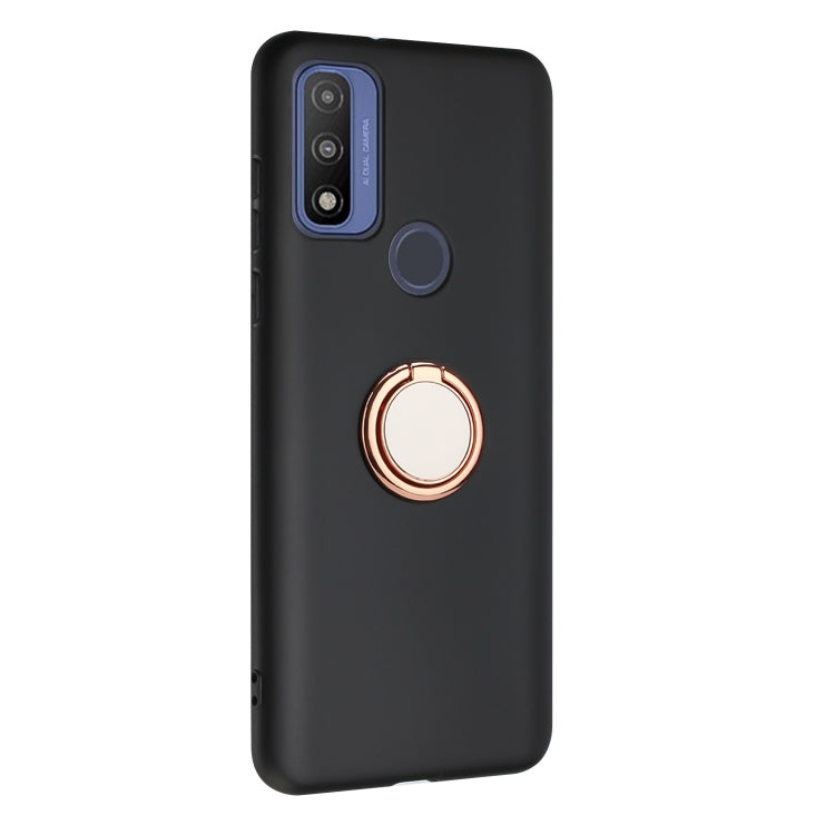 For Moto G Play 2023 / G Pure 2021 Matte Ring Holder TPU Phone Case