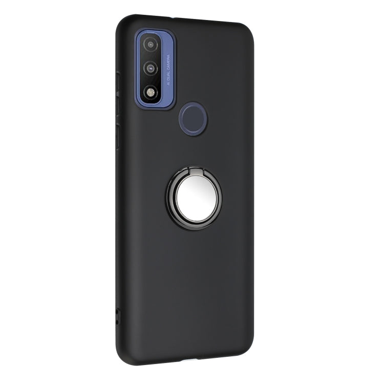 For Moto G Play 2023 / G Pure 2021 Matte Ring Holder TPU Phone Case
