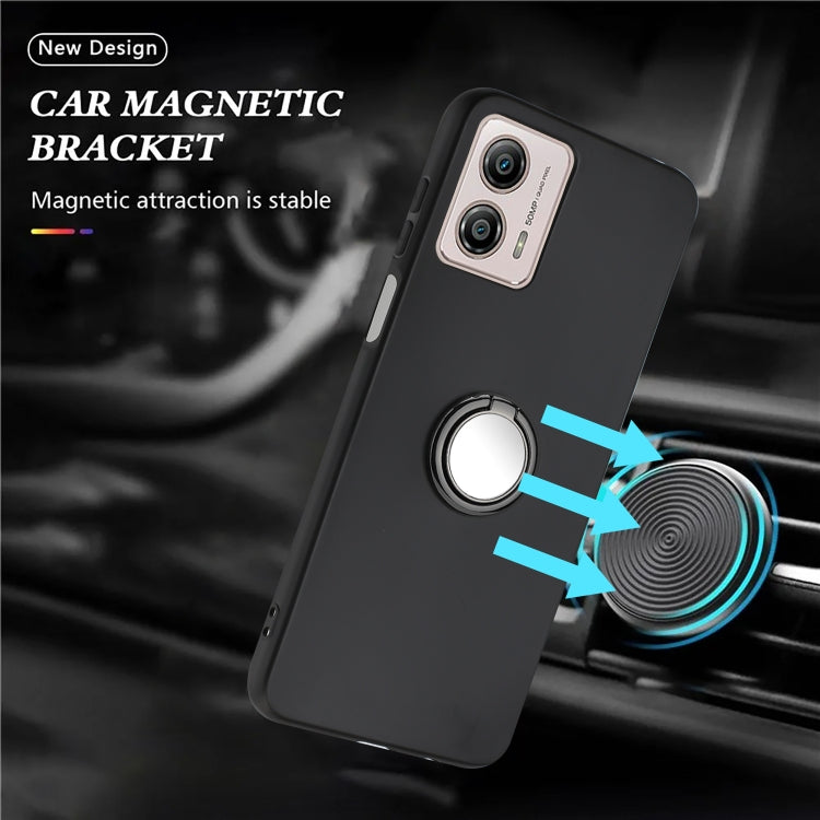 For Motorola Moto G53 / G13 / G23 Matte Ring Holder TPU Phone Case