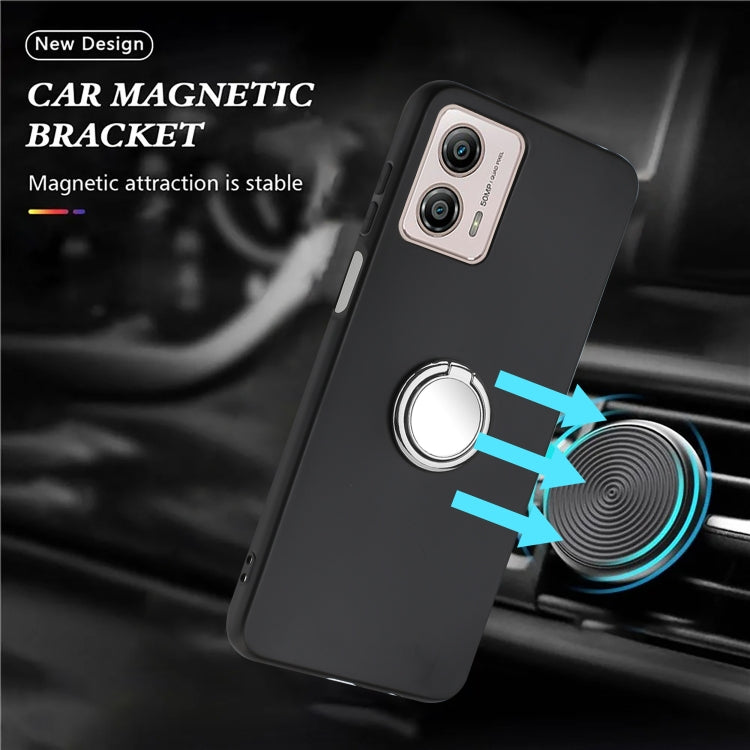 For Motorola Moto G53 / G13 / G23 Matte Ring Holder TPU Phone Case