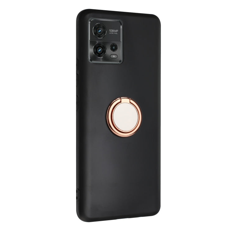 For Motorola Moto G72 Matte Ring Holder TPU Phone Case