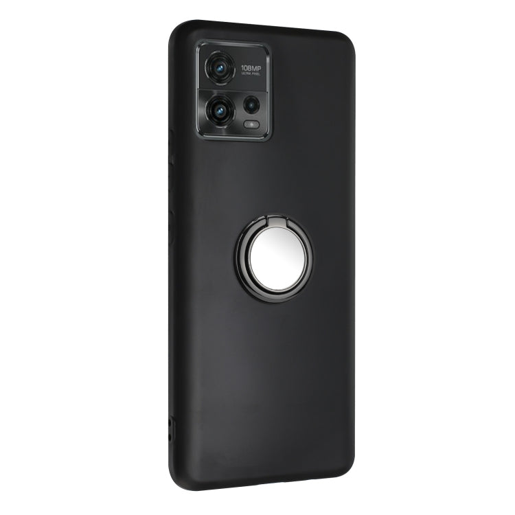 For Motorola Moto G72 Matte Ring Holder TPU Phone Case