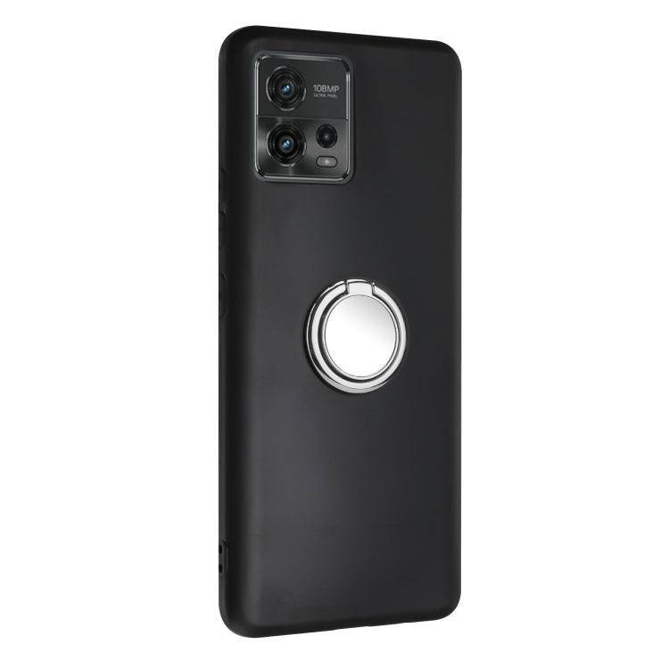 For Motorola Moto G72 Matte Ring Holder TPU Phone Case