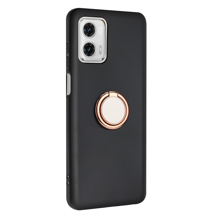 For Motorola Moto G73 Matte Ring Holder TPU Phone Case